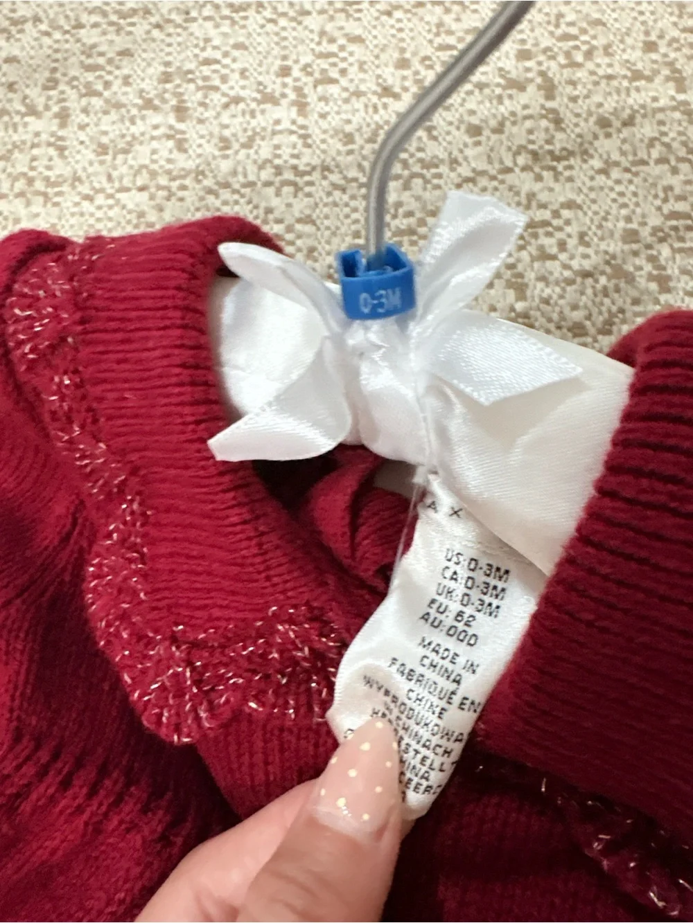 Gymboree Red Knit Baby Dress with Scalloped Collar